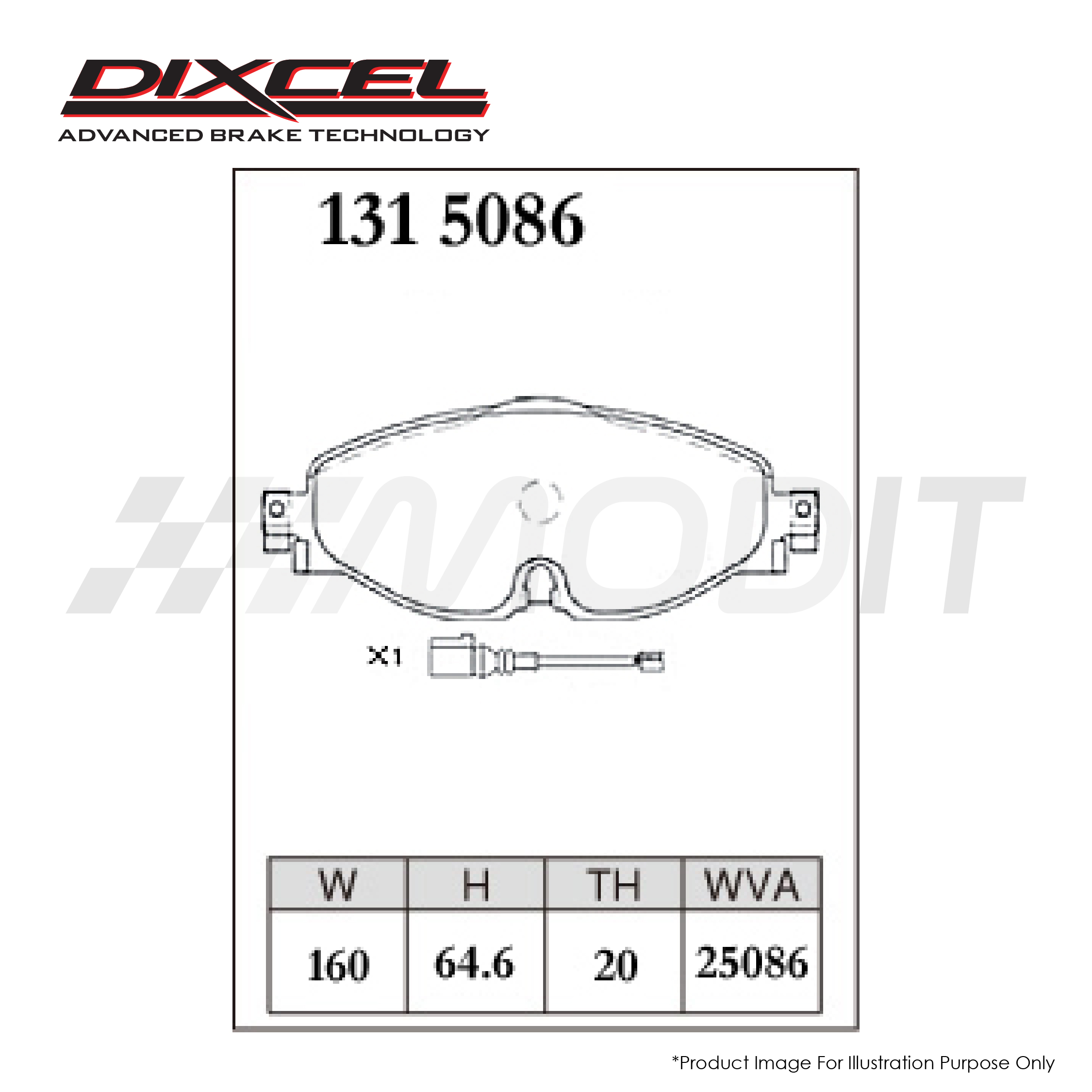 Volkswagen Golf MK7 GTI 2013+ - Dixcel ES Brake Pad 1315086 (Front Set) - Image 2