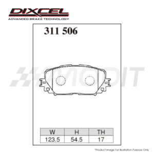 Toyota Vios NCP93 / NCP150 G Spec / TRD - Dixcel ES Brake Pad 311506 (Front Set)