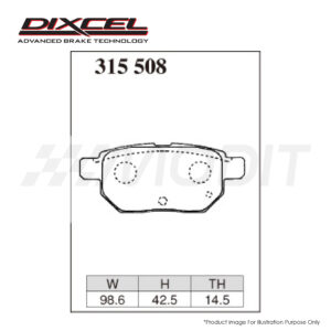 Toyota Vios NCP93 / NCP150 G Spec TRD - Dixcel ES Brake Pad 315508 (Rear Set)