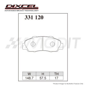 Honda Civic EK9 / Integra DC2 / CR-V RD (MT) / Stepwagon RF / Prelude BB1 - Dixcel ES Brake Pad 331120 (Front Set)