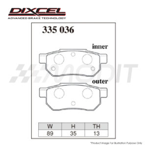 Honda Civic EG EK / City GM2 / Jazz GE 2008+ - Dixcel ES Brake Pad 335036 (Rear Set)