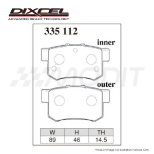 Honda Civic EK9 / Civic FD / CRZ / Integra DC5 - Dixcel ES Brake Pad 335112 (Rear Set)